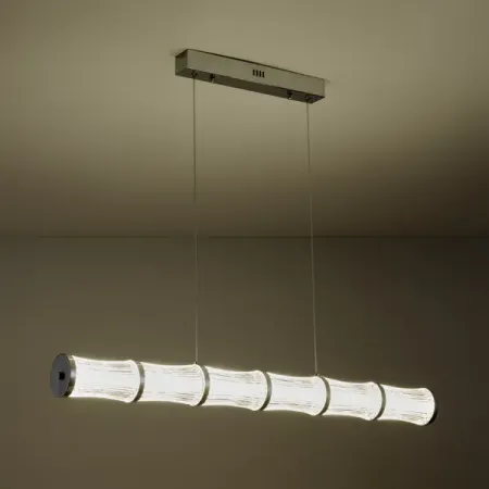 Светильник подвесной Tubis 38 Вт 18 м² нейтральный белый свет цвет хром/прозрачный