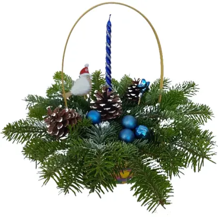 Рождественское украшение со свечой 9x26x9 см