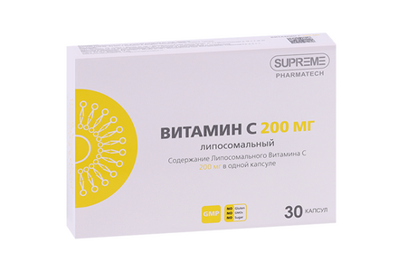 Витамин С SUPREME PHARMATECH липосомальный, 30 шт, капсулы