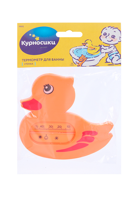Термометр д/ванны Курносики Уточка оранжевый, (19002)