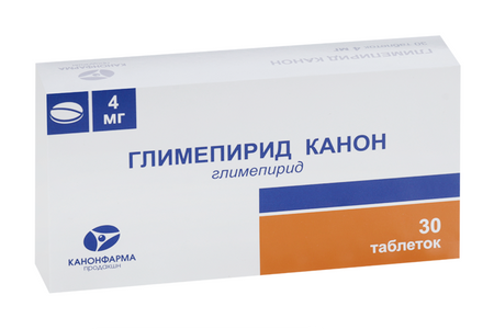 Глимепирид Канон 4 мг, 30 шт, таблетки канон покаянный о грехе аборта