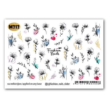 Наклейки для ногтей FASHION NAILS Слайдер дизайн для ногтей 