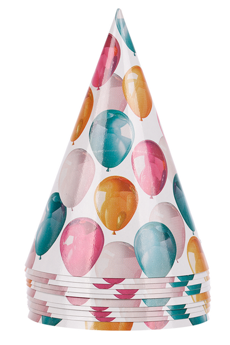 Колпак Страна Карнавалия бумажный «С днем рождения», шарики 10 шт
