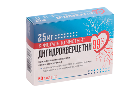Дигидрокверцетин 99% 25 мг, 440 мг, 60 шт, таблетки