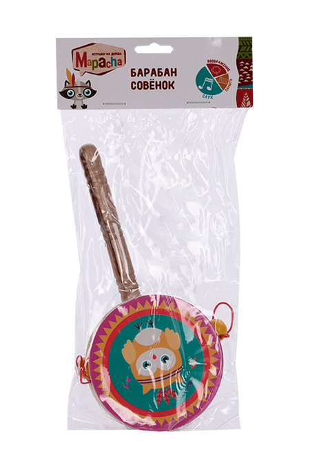 Игрушка Mapacha Барабан Совенок на палочке