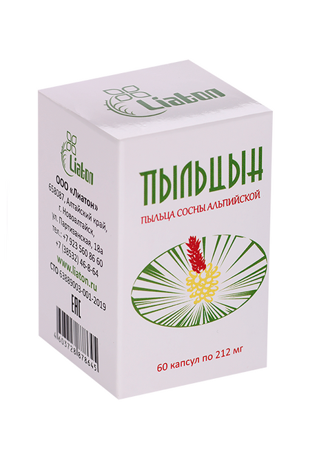Пыльцын Лиатон пыльца сосны альпийской, 212 мг, 60 шт, капсулы