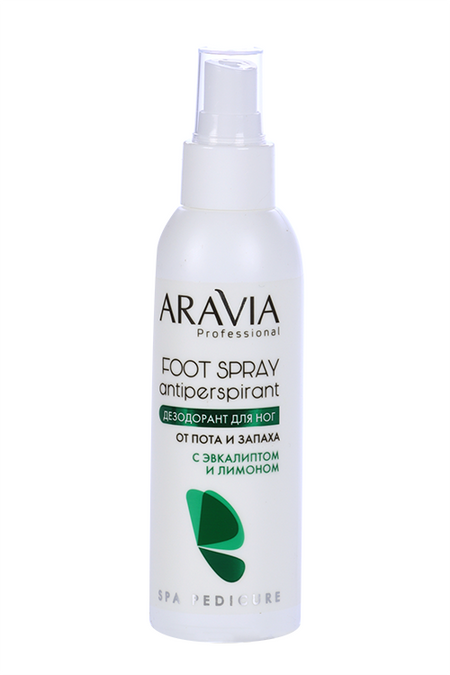 Дезодорант ARAVIA Professional Foot Spray Antiperspirant с эвкалиптом/лимоном д/ног, 150 мл