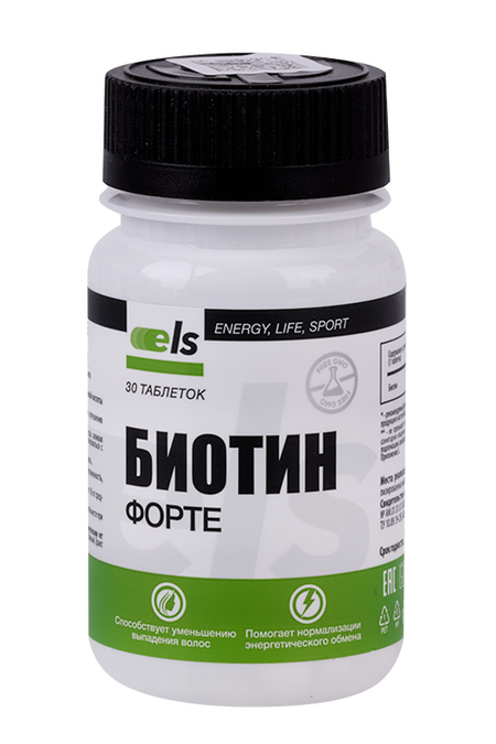 Биотин-форте ELS, 0,2 г, 30 шт, таблетки