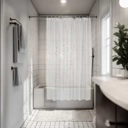 Штора для ванной Lemer Cabras 180x180 см PEVA цвет белый