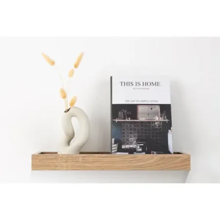 Настенная полка KONSENSA 40x15см со скрытым креплением МДФ цвет дуб