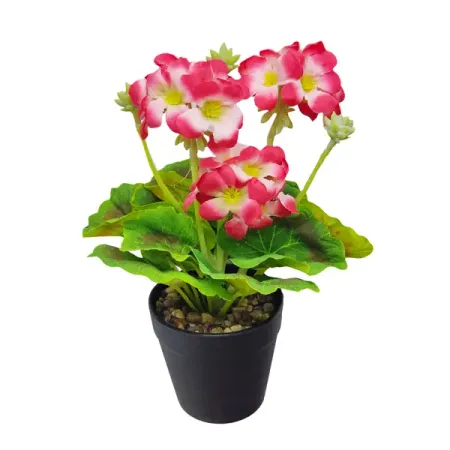 Искусственное растение в горшке Пеларгония Уникум 25x9.5 см ПВХ зеленый