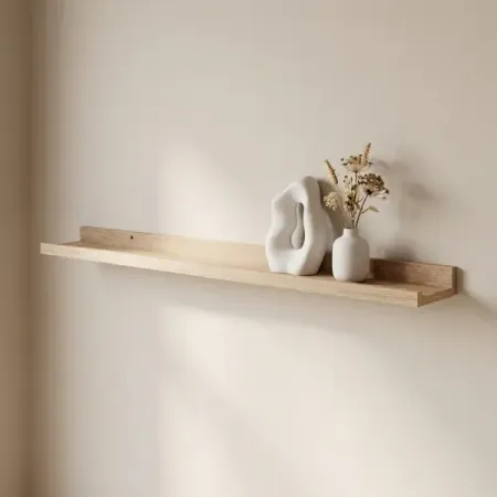 Настенная полка KONSENSA 100x10см со скрытым креплением МДФ цвет дуб moonbiffy настенная полка для ванной и кухни