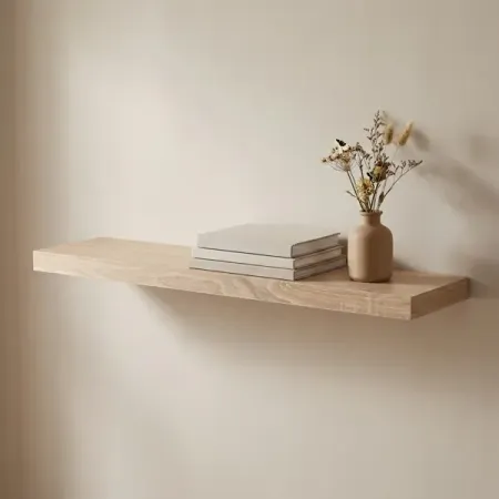 Настенная полка KONSENSA 80x23.5 см со скрытым креплением МДФ цвет дуб