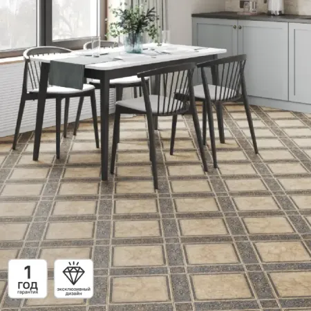 Линолеум бытовой KREAFORTA «Бекан» 23 класс 3 м магнитные дверные ограничители naierdi стопор из нержавеющей стали фитинг для пола с винтами для туалета для дома спальни