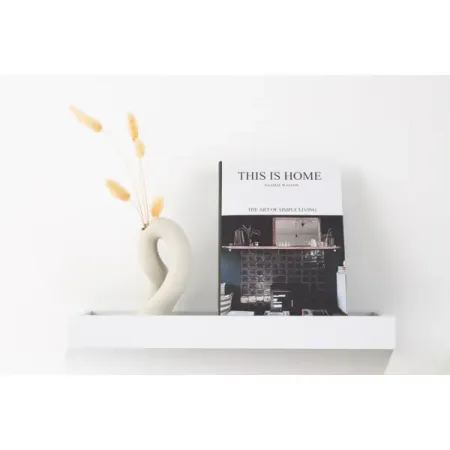 Настенная полка KONSENSA 40x15см со скрытым креплением МДФ цвет белый