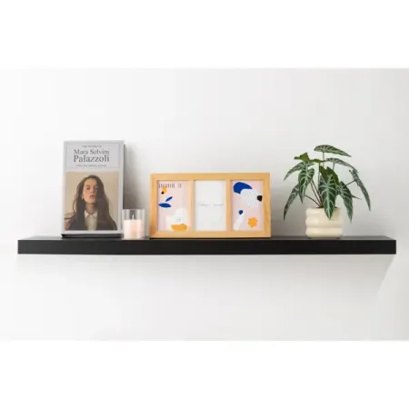Настенная полка KONSENSA 100x23.5 см со скрытым креплением МДФ цвет черный
