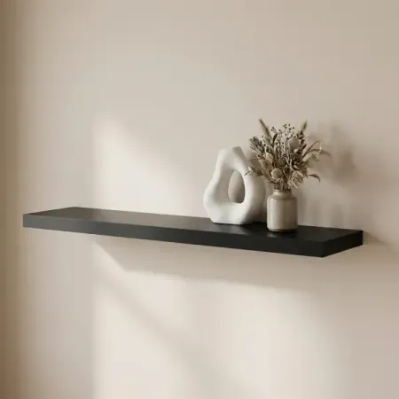 Настенная полка KONSENSA 100x23.5 см со скрытым креплением МДФ цвет черный 2mp 1080p цифровая видео vga камера для микроскопа 100x 180x 300x объектив с креплением c можно выбрать для лаборатории ремонта печатных плат