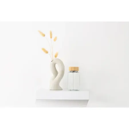 Настенная полка KONSENSA 23x23.5 см со скрытым креплением МДФ цвет белый предметы в доме 40 дидактических карточек