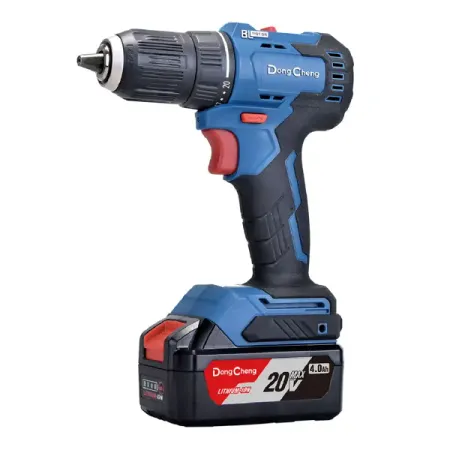Дрель-шуруповерт аккумуляторная бесщеточная Dongcheng DCJZ2050, 20 В Li-ion 2x4 Ач