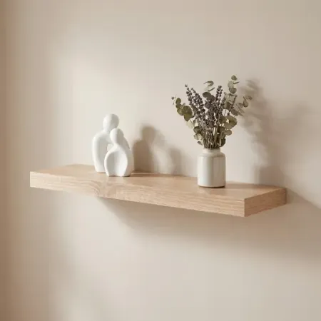 Настенная полка KONSENSA 60x23.5 см со скрытым креплением МДФ цвет дуб подвесная книжная полка счетчик книг