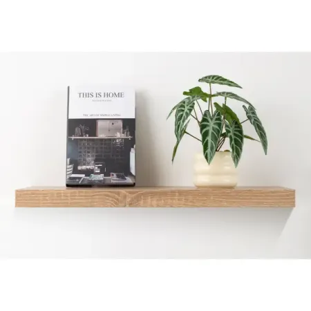 Настенная полка KONSENSA 60x23.5 см со скрытым креплением МДФ цвет дуб