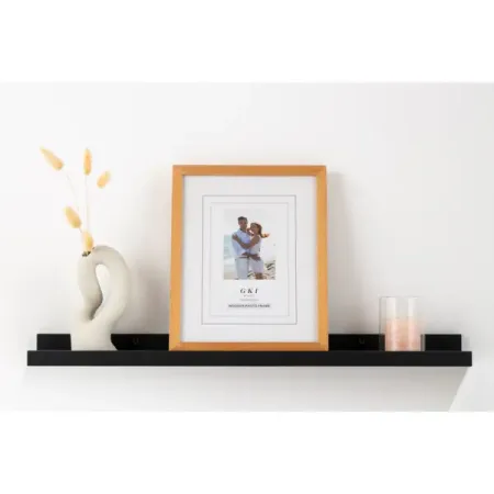 Настенная полка KONSENSA 60x10см со скрытым креплением МДФ цвет черный