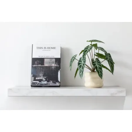 Настенная полка KONSENSA 60x23.5 см со скрытым креплением МДФ цвет светлый мрамор