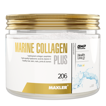 Комплекс Maxler морской коллаген, гиалуроновая кислота, витамин С, 206 г