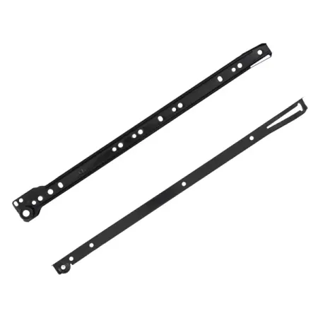 Мебельные направляющие 400x35 мм металл цвет черный 2 шт.