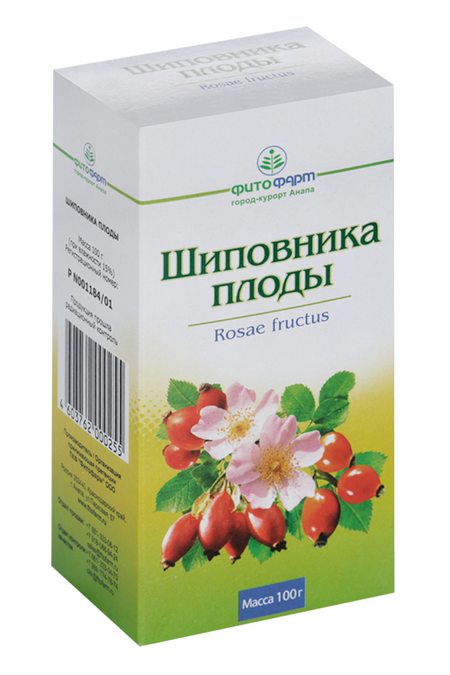 Шиповника плод, 100 г, сырье растительное