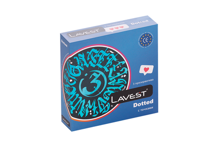 Презервативы Lavest Dotted с точками, 3 шт