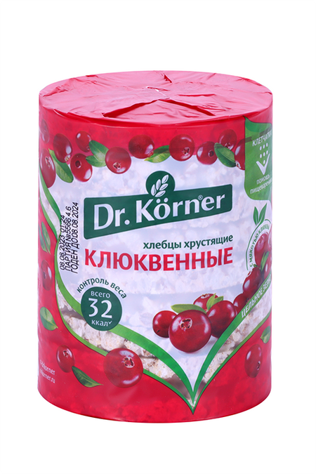 Хлебцы Dr.Korner Злаковый коктейль клюквенный, 100 г