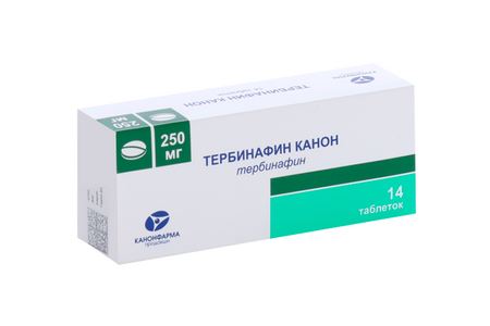 Тербинафин Канон 250 мг, 14 шт, таблетки канон покаянный о грехе аборта