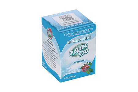 Аллергопент Эдас-930, 20 г, гранулы гомеопатические