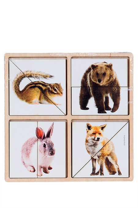 Картинки-половинки «Лесные животные» дмитрий левушкин животные оживи картинки