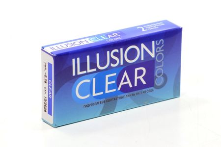 линзы ILLUSION clear контактные прозрачные 3 месяца -0.75/8.6/2 шт