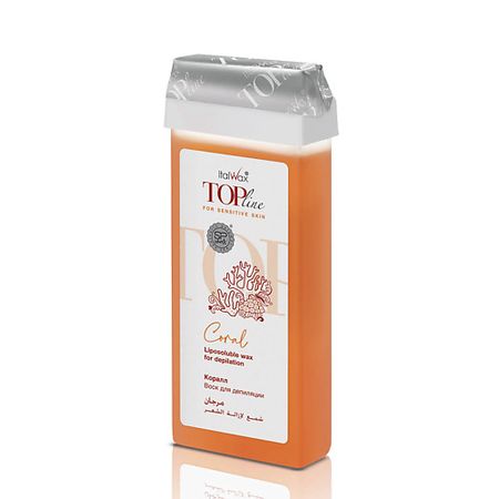 Воск для депиляции ITALWAX Воск Top Line в картридже Коралл воск italwax водорастворимый в банке 400мл 600 гр ультра мягкий