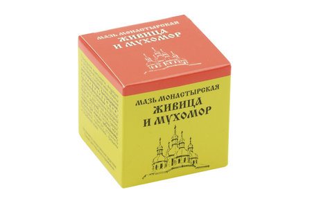 Мазь Бизорюк монастырская Живица с Мухомором Ранозаживляющая стекло 28 мл