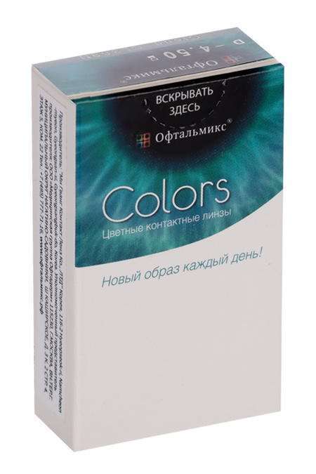 Линзы Офтальмикс Colors Cloud контактные R 8.6 (диоптрия -4,5), 2 шт