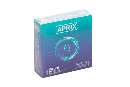 Презервативы Априкс Ribbed Ребристые, 3 шт
