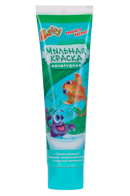 Краска Baffy мыльная изумрудная детская, 85 мл краска акрилова художественная изумрудная 50 мл