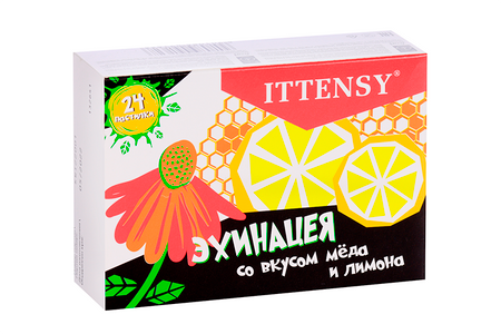 Иттенси Эхинацея, 2,5 г, 24 шт, пастилки медово-лимонные