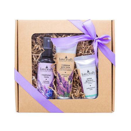 Набор средств для тела LAVCRAFT Подарочный набор Лавандовый СПА настой ароматический для бани главбаня лавандовый мед 100 мл