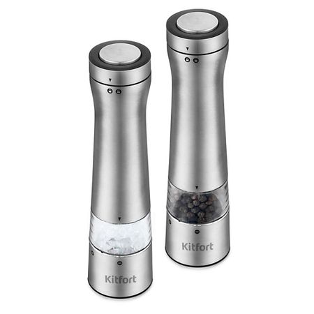 Электромельница KITFORT Набор автоматических мельниц для соли и перца KT-2029 измельчитель для соли и перца red solution m4u 10вт 70 мл подсветка