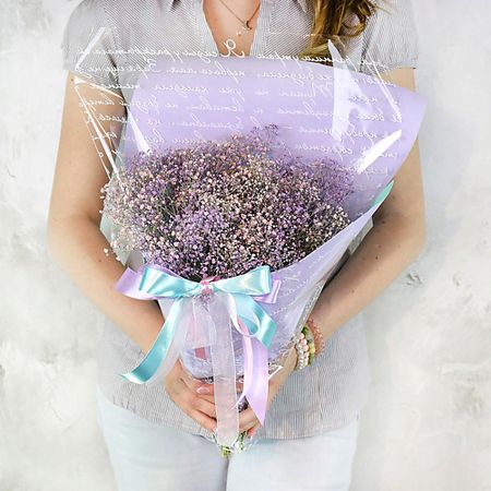 Букет живых цветов БУКЕТ МАРКЕТ ДАРИТЕ С УДОВОЛЬСТВИЕМ Маленький букет из гипсофил маленький пенал pelsone для учеников