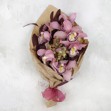 Букет живых цветов БУКЕТ МАРКЕТ ДАРИТЕ С УДОВОЛЬСТВИЕМ Букет из орхидеи, капса и эвкалипта искусственные орхидеи wqnjin 60 см