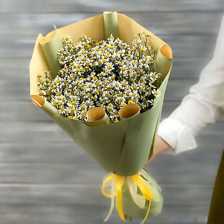 Букет живых цветов БУКЕТ МАРКЕТ ДАРИТЕ С УДОВОЛЬСТВИЕМ Оригинальный букет из ромашек m24b111h mg01a оригинальный магнетрон для свч печи gorenje mo17e1w mo20a3x mo20a4w