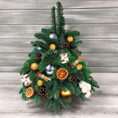 Букет живых цветов БУКЕТ МАРКЕТ ДАРИТЕ С УДОВОЛЬСТВИЕМ Ёлка новогодняя голубая ель искусственная царь ёлка мила 45 см