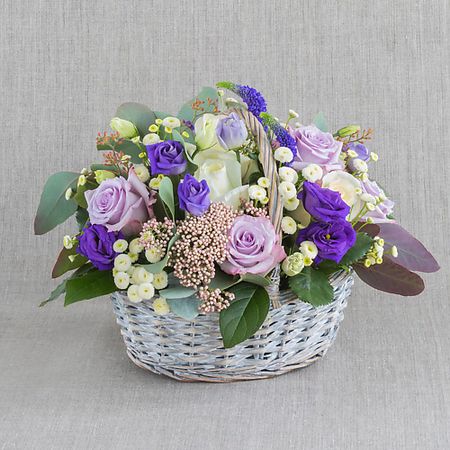 Букет живых цветов БУКЕТ МАРКЕТ ДАРИТЕ С УДОВОЛЬСТВИЕМ Средняя композиция Аметист кристалл аметист runyangshi