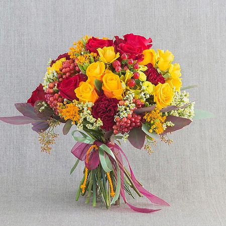 Букет живых цветов БУКЕТ МАРКЕТ ДАРИТЕ С УДОВОЛЬСТВИЕМ Средний букет Огненный агат мексиканский агат башня из кристаллов